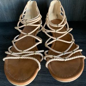 Beige gladiator sandals